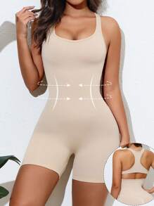 休閒無縫塑身連體褲，美麗背部專用 (1件)