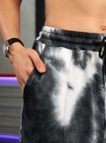 Streetz SHEIN Sport Jersey & Street Style Tie-Dye Sports Pants - Grey - View 7