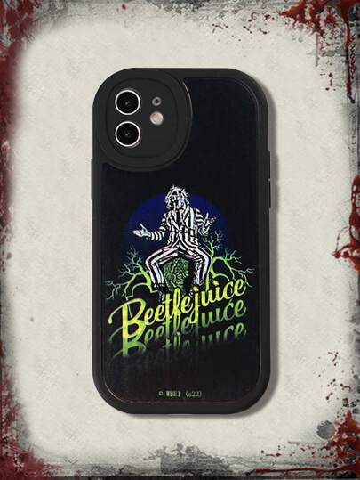 Beetlejuice | ROMWE Fashionable Black People And Letter Printed Phone Case