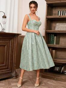 Sexy Elegant A-Line Dress Cocktail Semi Formal Prom Wedding Guest Dress, For Birthday, Graduation, Dinner, Homecoming Party Dress - Green - View 7