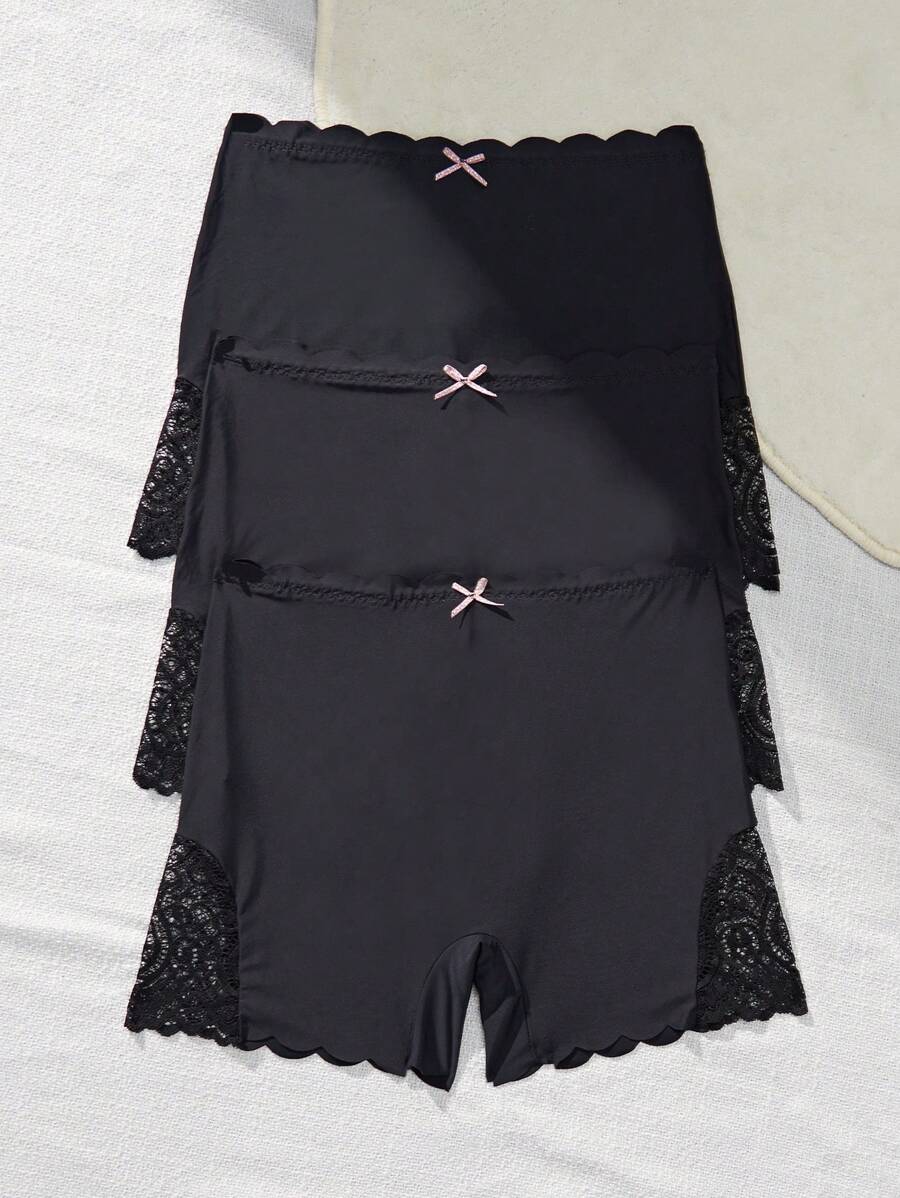 女士3入組無縫及平口邊內褲