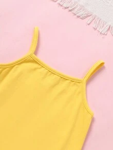 SHEIN 年輕女孩針織純色無袖休閒背心上衣5件/套 - 彩色 - 查看 3