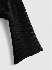 ROMWE Fairycore Cárdigan crop unicolor con abertura con cordón delantero