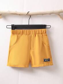 Baby Boys Summer Fashionable Solid Color Simple And Stylish Shorts - Multicolor - View 3