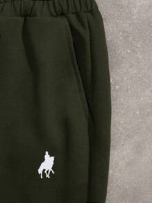 RueChic T-shirt Régulier Pour Homme À Impression De Cheval Et Ensemble Pantalon En Deux Pièces