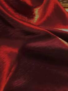 优雅闪亮派对舞会礼服，泡泡袖方领，生日婚礼宾客端庄礼服，复古法式公主风A字裙，春夏款 - 酒紅色 - 查看 8