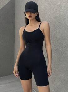 DAZY Solid Color Tight Strapless Short Romper For Women Summer,Back To School Clothes - Black - View 8