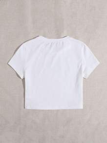 INAWLY Camiseta de manga corta para mujer con estampado Y2K, tops con gráficos