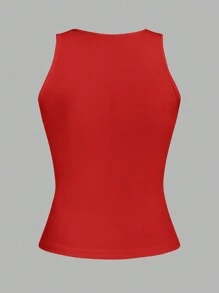 SHEIN EZwear 2pcs Women's Sexy Tight Crop Tops, Suitable For Summer