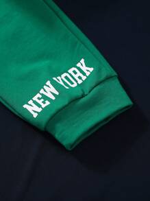 4pcs/Set Tween Boys' Loose Fit Casual Letter Print T-Shirt, Long Pants And Bag Outfits
