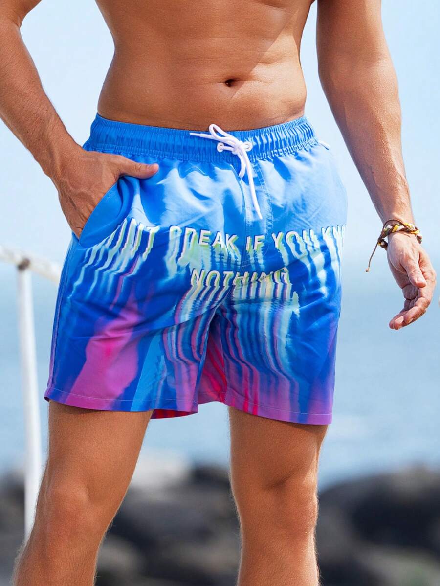 Surfspeed Men Fashionable Loose Printed Beach Shorts - Multicolor - View 1