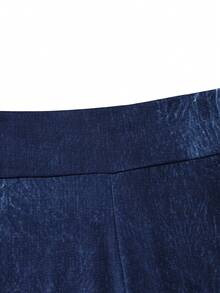 Plus Size Low-Rise Bell-Bottomed Pants With Distressed Effect