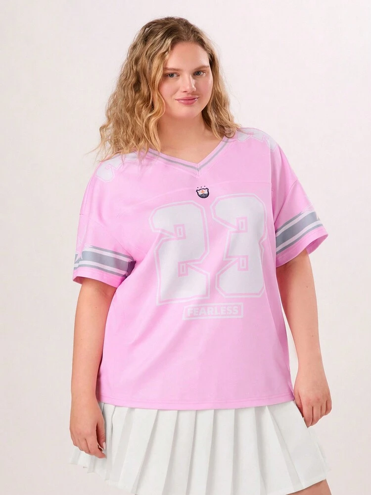 Summer Ballet Pattern Girls' Sportswear Women Plus Size Top