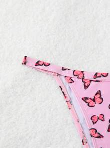 SHEIN Swim Bikini nữ in hình bướm, quần lót bikini mùa hè - Nhiều màu - Xem 5