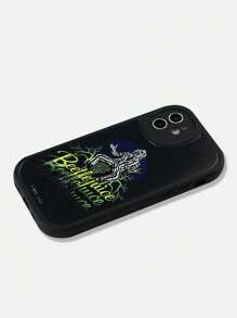 Beetlejuice | ROMWE Fashionable Black People And Letter Printed Phone Case - Multicolor - View 2