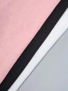 Sweetra Camiseta de mujer con manga acampanada corta de unicolor de moda