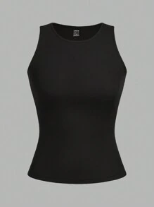 SHEIN EZwear 2pcs Women's Sexy Tight Crop Tops, Suitable For Summer