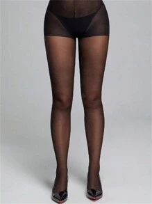 ROMWE Goth Quần tất mùa hè dành cho nữ, quần tất, màu đen - màu đen - Xem 2