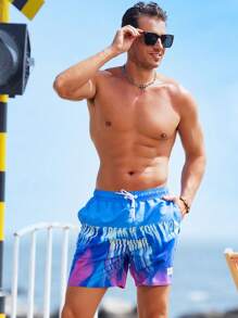 Surfspeed Men Fashionable Loose Printed Beach Shorts - Multicolor - View 5