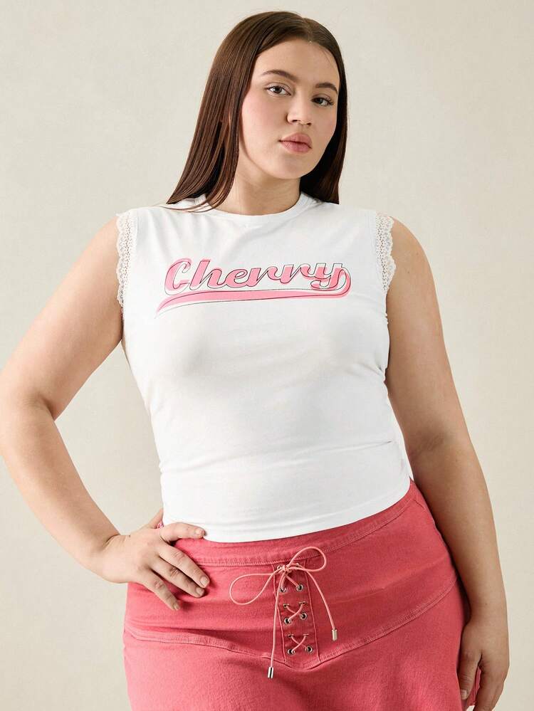 Summer Lace Music Festival Ballet Inspired Pattern Plus Size Women T-Shirt