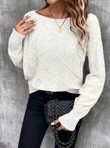 EMERY ROSE Women Sweaters Plain Casual - Putih - View 7