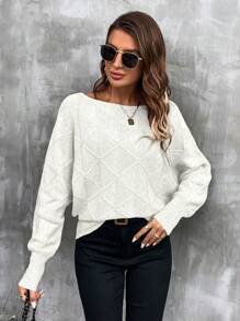 EMERY ROSE Women Sweaters Plain Casual - Putih - View 8