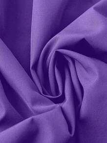 SHEIN Clasi 大尺碼夏季休閒純色束腰背心裙 - 紫色 - 查看 3