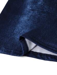 Plus Size Low-Rise Bell-Bottomed Pants With Distressed Effect