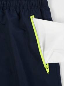 MADHERO Men Swim Trunks With Zipper Pockets Quick Dry Bathing Suits Mesh Lining - Blue - View 4