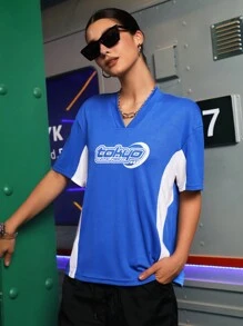 SHEIN Sports Basketball & Street Wear Lässiges Kurzarm T-Shirt