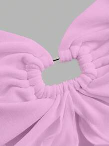 SHEIN ICON 女士修身中空分割金屬裝飾頸掛背心上衣