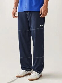 Manfinity RebelGame Đàn ông hàng ngày dệt đơn giản quần dài tương phản tương phản - Rửa tối - Xem 6