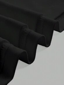 Slaydiva 性感休闲简约水钻十字印花无袖 V 领紧身迷你连衣裙，适合夏季 - 黑色 - 查看 4