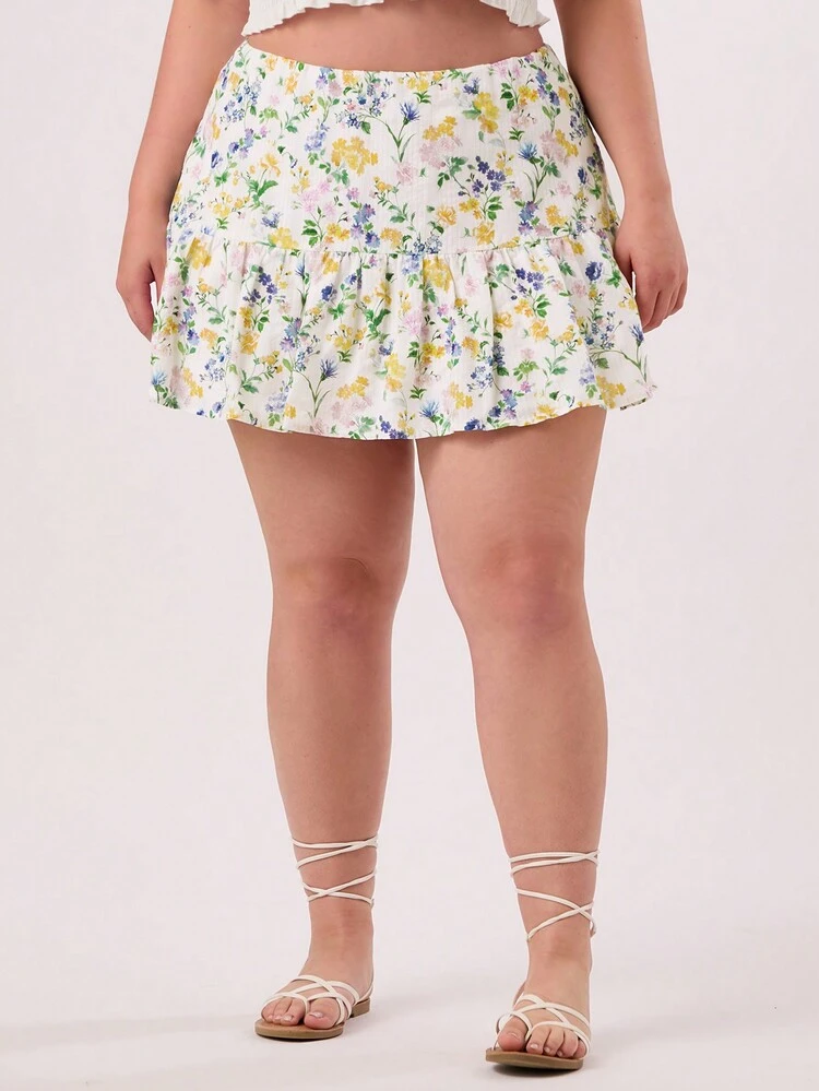 Summer Vacation Countryside Plus Size Women Skirt