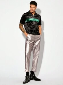 Manfinity VCAY Pantalones informales de para hombres con bolsillos para fiestas y eventos