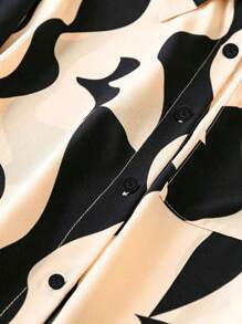 SHEIN LUNE 女式隨機印花長襯衫 - 彩色 - 查看 3