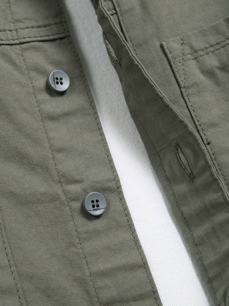 Manfinity Hypemode ملابس علوية جينز للرجال بياقة ك...