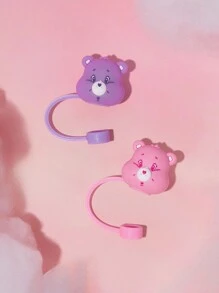 SHEIN X Care Bears Cubierta de silicona con estampado de oso (el sorbete no está incluido), Oso alegre, Regalos