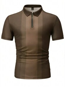 Manfinity Homme Camisa polo de manga corta y bloque de color casual para hombres en verano