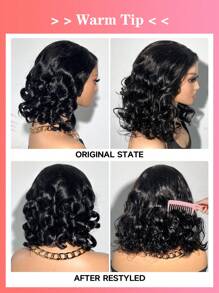 6x5 Glueless Lace Bouncy Body  Bob Wig Pre Plucked Natural Hairline Pre Cut Wear And Go Wigs C Part Tiny Knots Human Hair Wigs For Women - SNatural - View 4