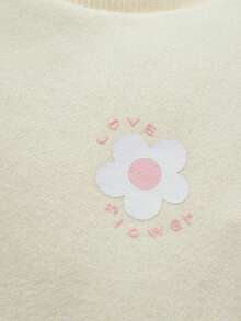 Cozy Pixies Baby Girls' Casual Floral Pattern Round Neck Sweatshirt Three-Piece Set - Multicolor - View 4