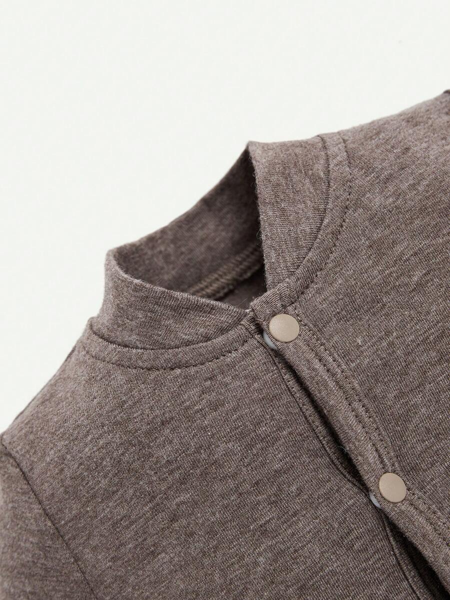 Cozy Pixies Newborn Baby Boys' Star Pattern & Solid Color Round Neck