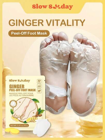 قناع تقشير القدمين بالزنجبيل البطيء