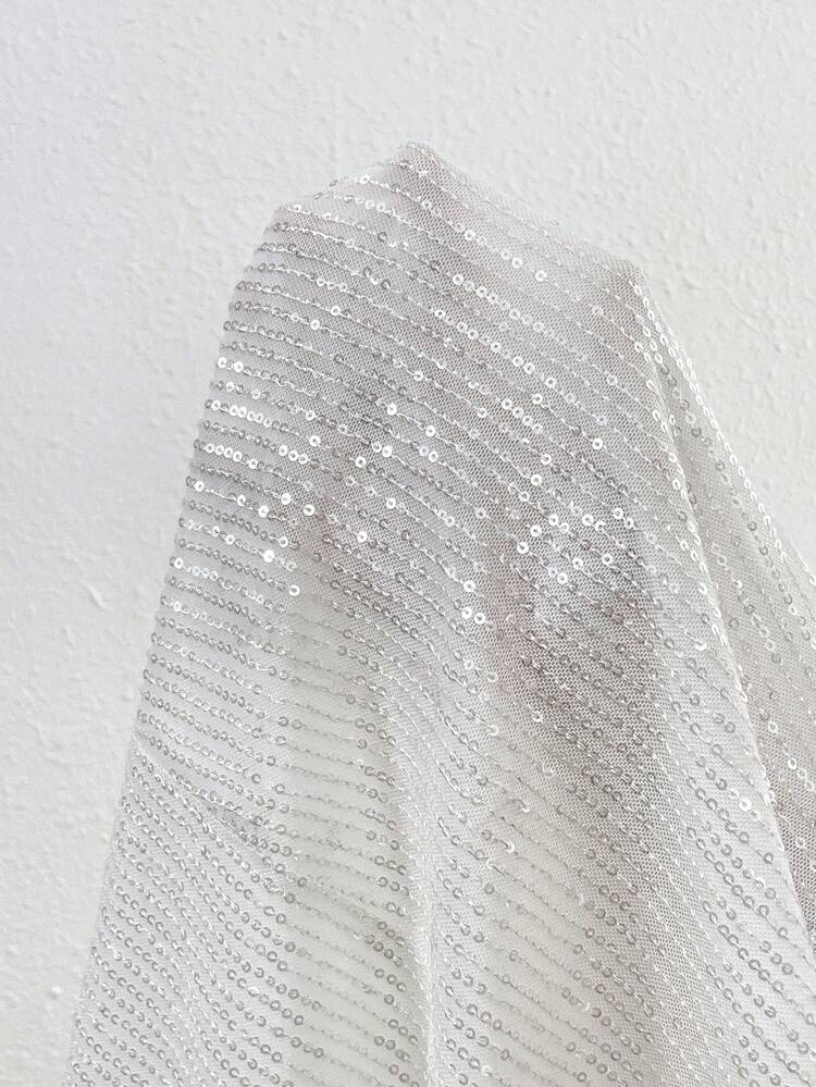 Women Summer Music Festival Solid Color Sequin Loose Cami Top