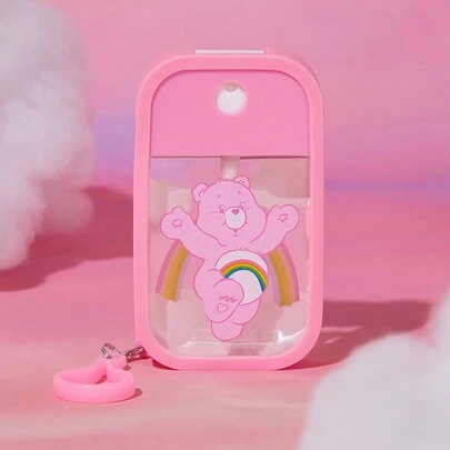 SHEIN X Care Bears מיכל נייד למילוי חוזר ורוד עם דוגמת דוב, דוב עידוד, מתנות, יום ולנטיין