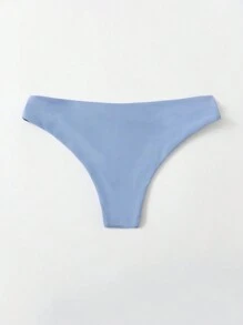SHEIN Swim Women Summer Beach Simple Solid Bikini Bottom For Vacation