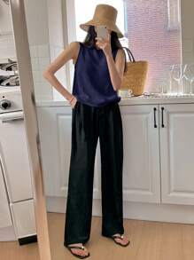 DAZY Women Fashion Knit Top - Navy Blue - View 3