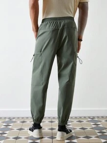 Forever 21 Men's Tapered Jogger Cargo Pants In Green - Army Green - View 2