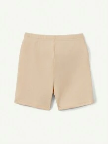 Cozy Pixies Baby Girl Snug Fit Pajama Set, Including A Short-Sleeved Crew-Neck Top And Shorts With Alphabet Pattern