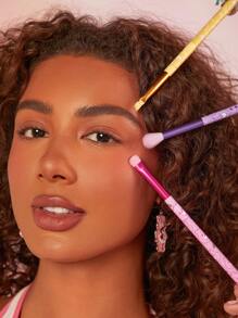 SHEIN X Care Bears 4pcs/Set Heart Shaped Eye Makeup Brush Set, Cheer Bear, Funshine Bear, Bear, Share Bear